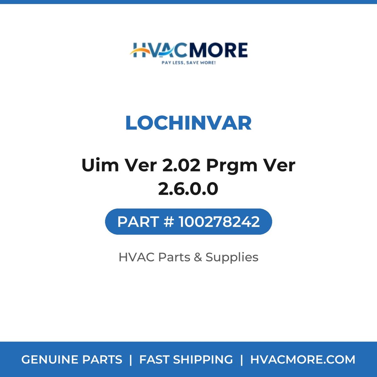 Lochinvar Uim Ver 2.02 Prgm Ver 2.6.0.0 100278242