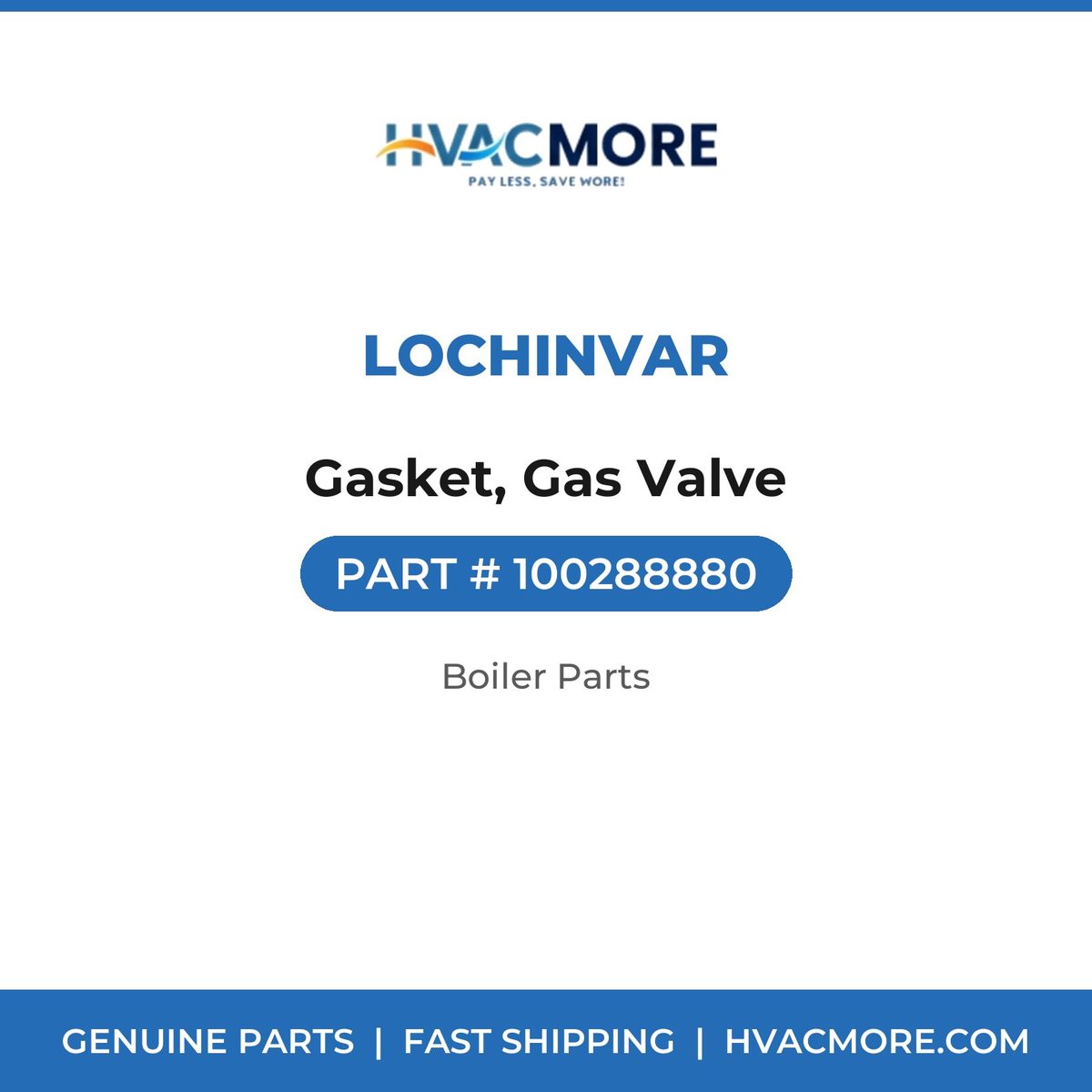 Lochinvar Gasket, Gas Valve 100288880