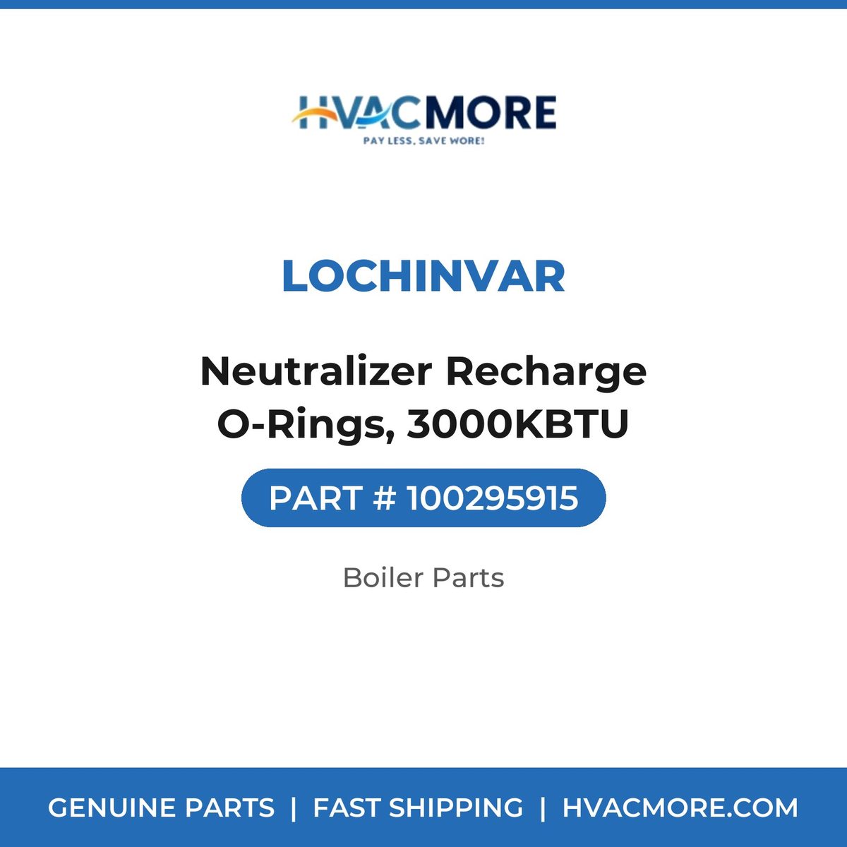 Lochinvar Neutralizer Recharge O-Rings, 3000KBTU 100295915