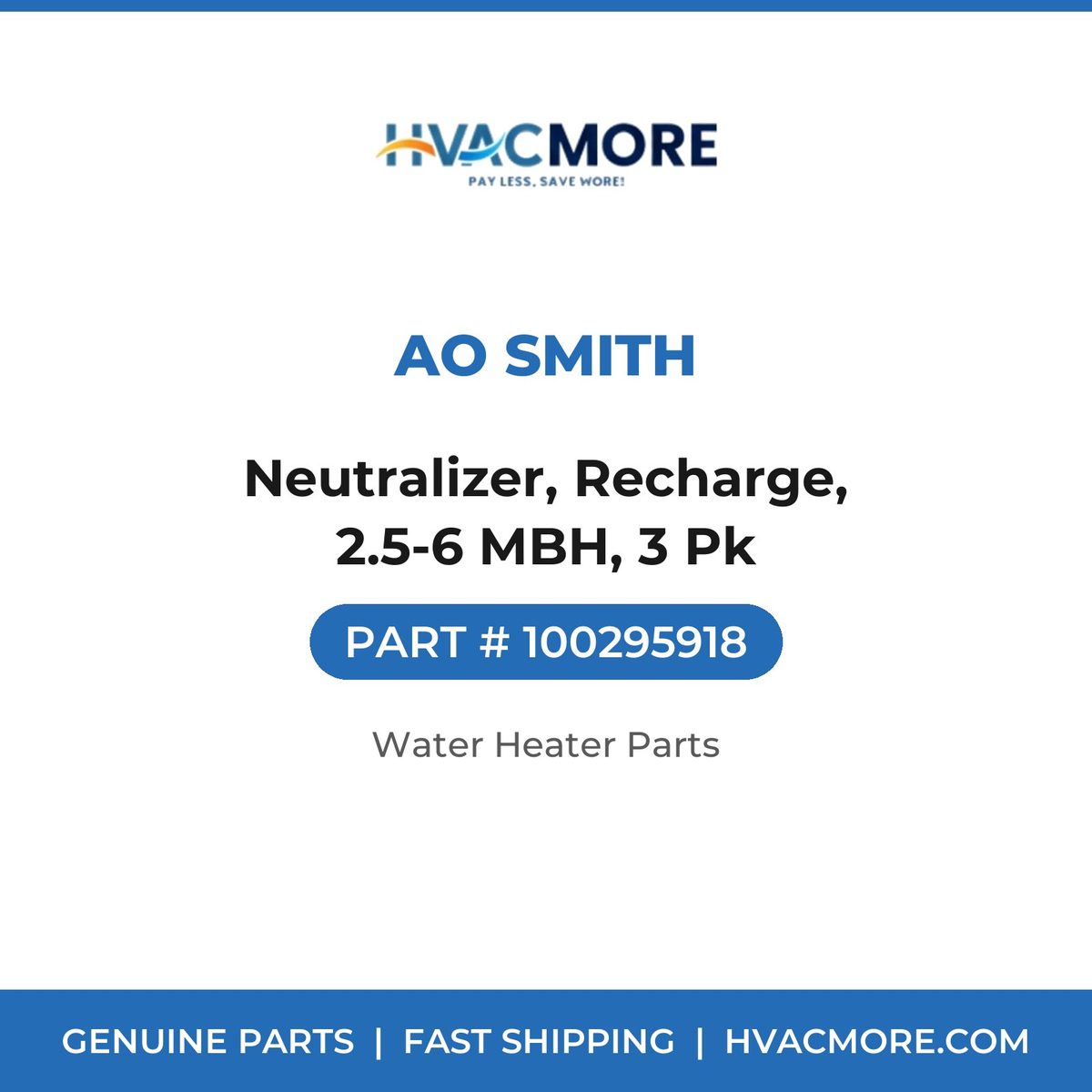 AO Smith Neutralizer, Recharge, 2.5-6 MBH, 3 Pk 100295918