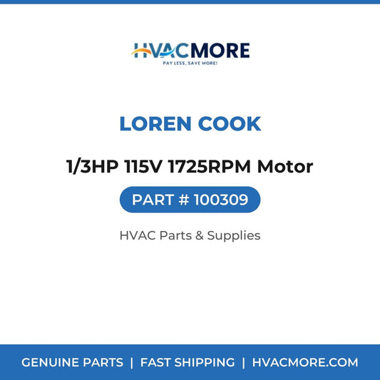 Loren Cook 1/3HP 115V 1725RPM Motor 100309