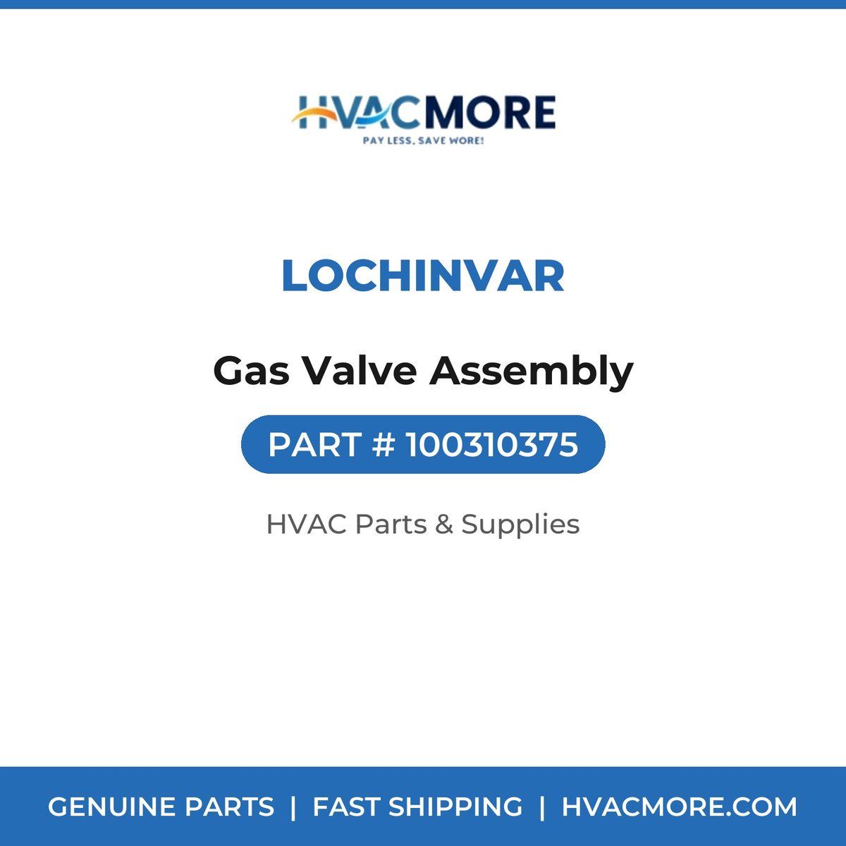 Lochinvar Gas Valve Assembly 100310375