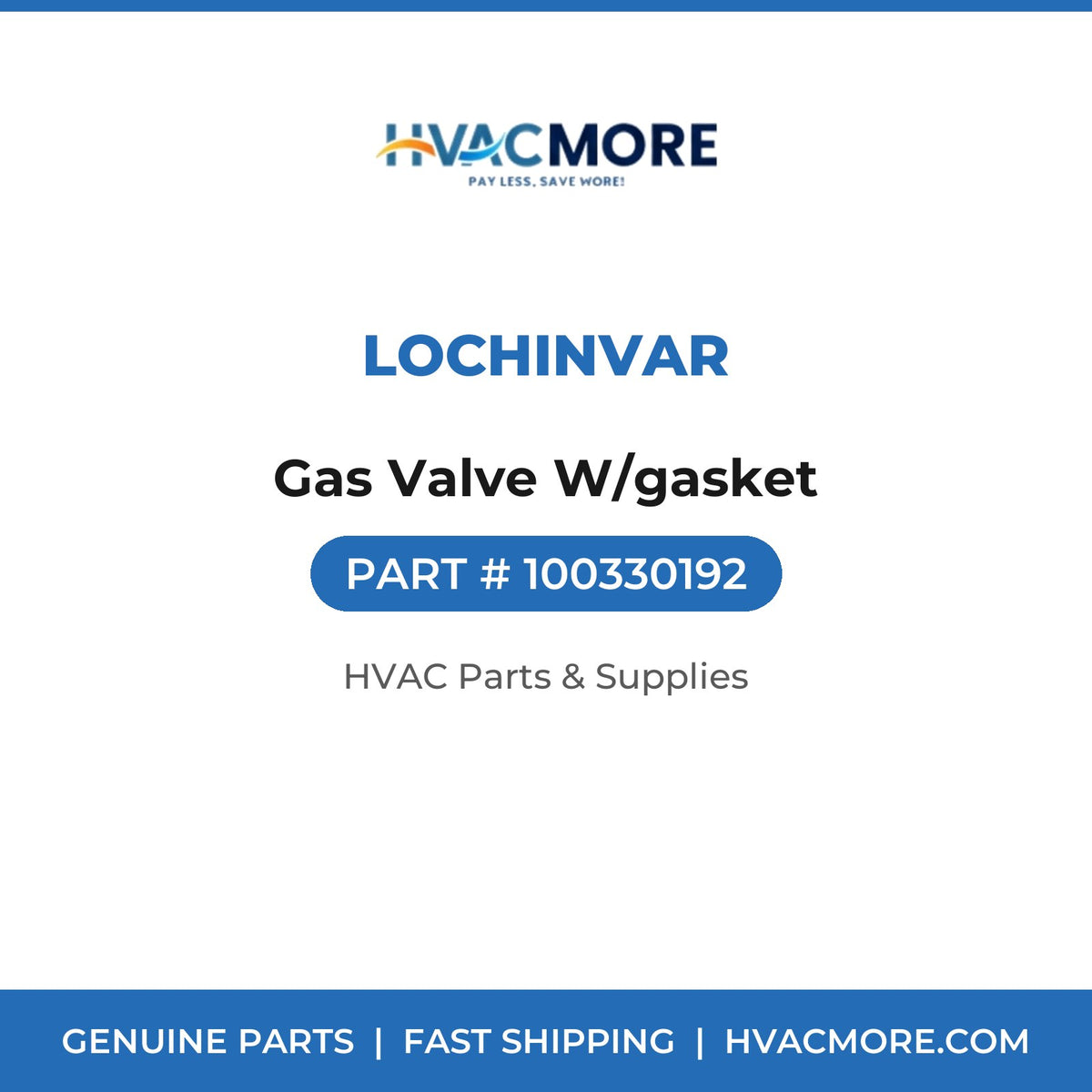 Lochinvar Gas Valve W/gasket 100330192