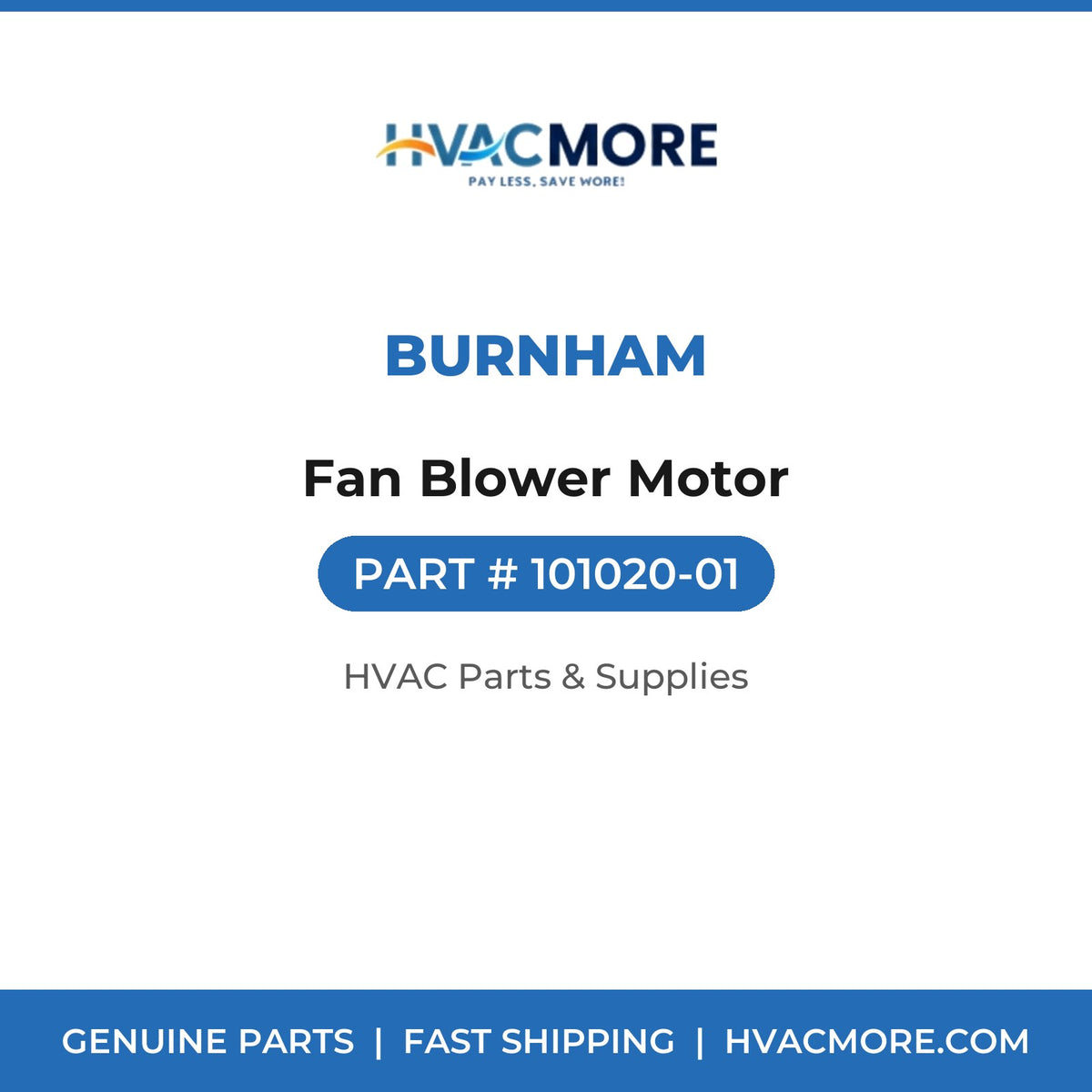 Burnham Fan Blower Motor 101020-01