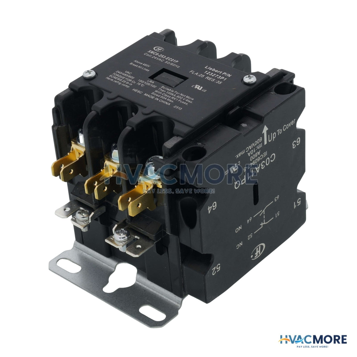 Liebert 3P 30A 24V Contactor W/Aux NO/NC 10125599P2S