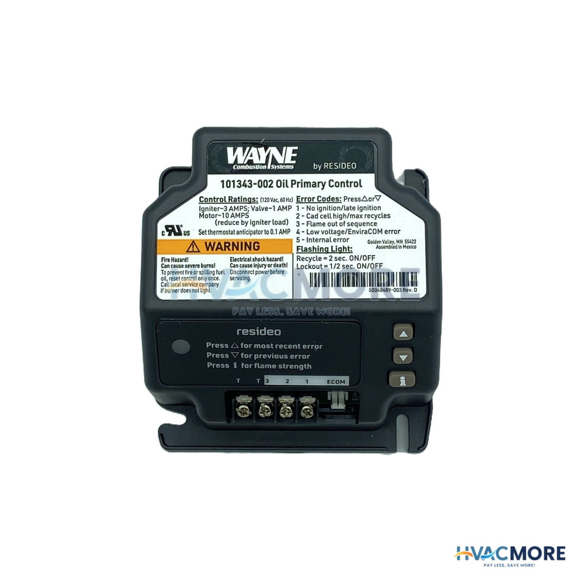 Wayne Combustion Primary Control 101343-SER