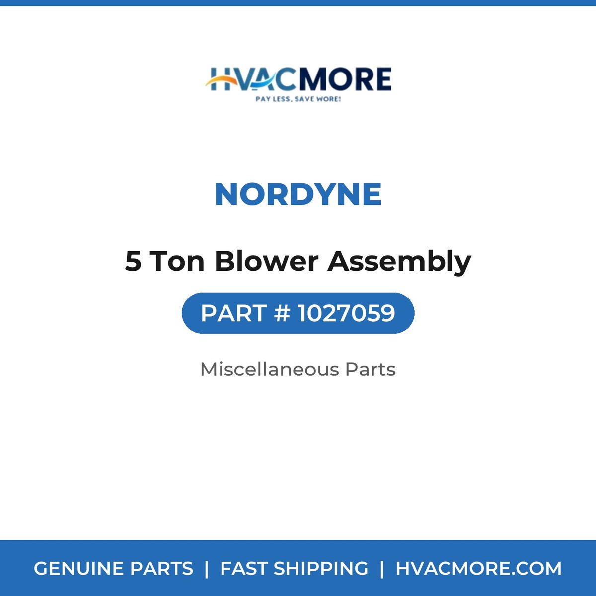 Nordyne 5 Ton Blower Assembly 1027059