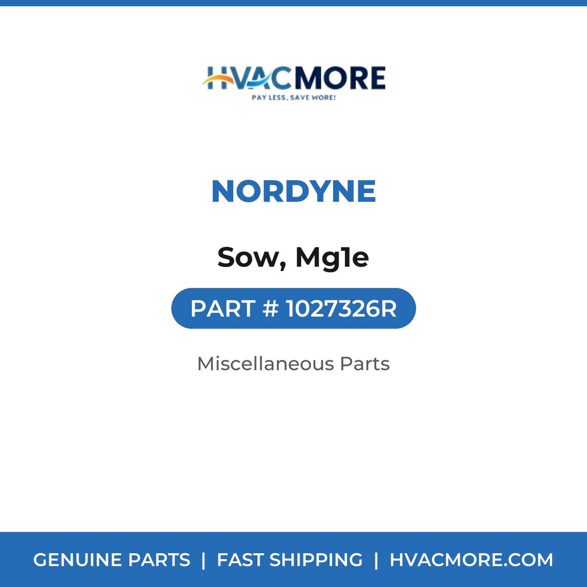 Nordyne Sow, Mg1e 1027326R