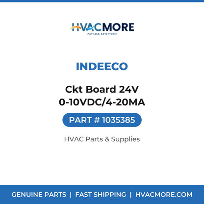 Indeeco Ckt Board 24V 0-10VDC/4-20MA 1035385