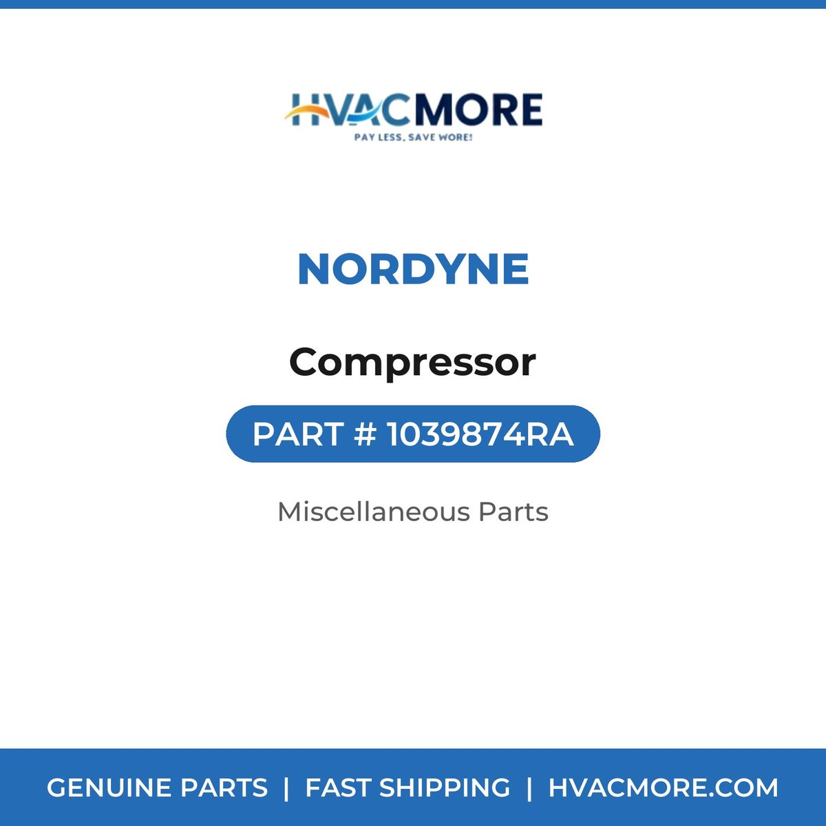 Nordyne Compressor 1039874RA