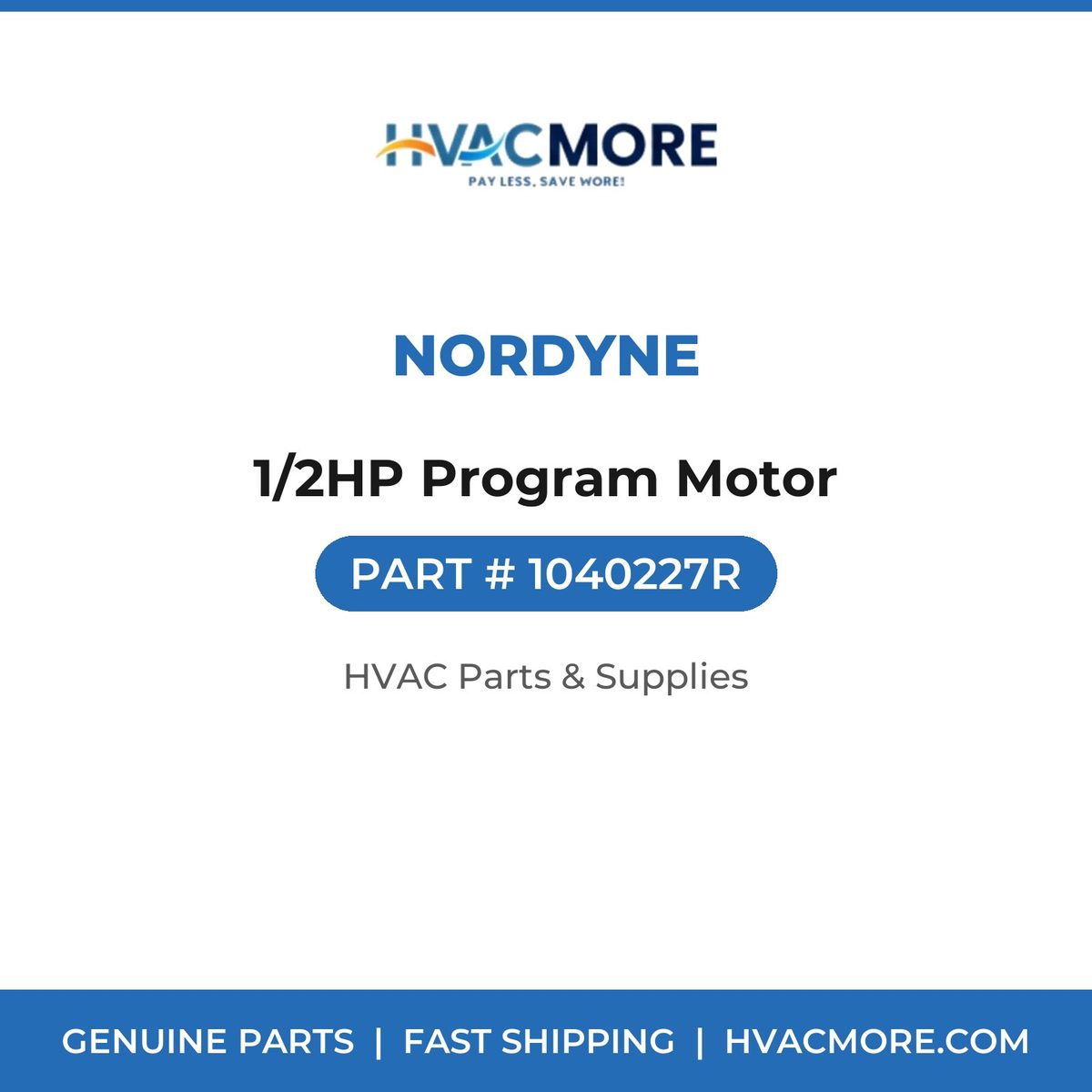 Nordyne 1/2HP Program Motor 1040227R
