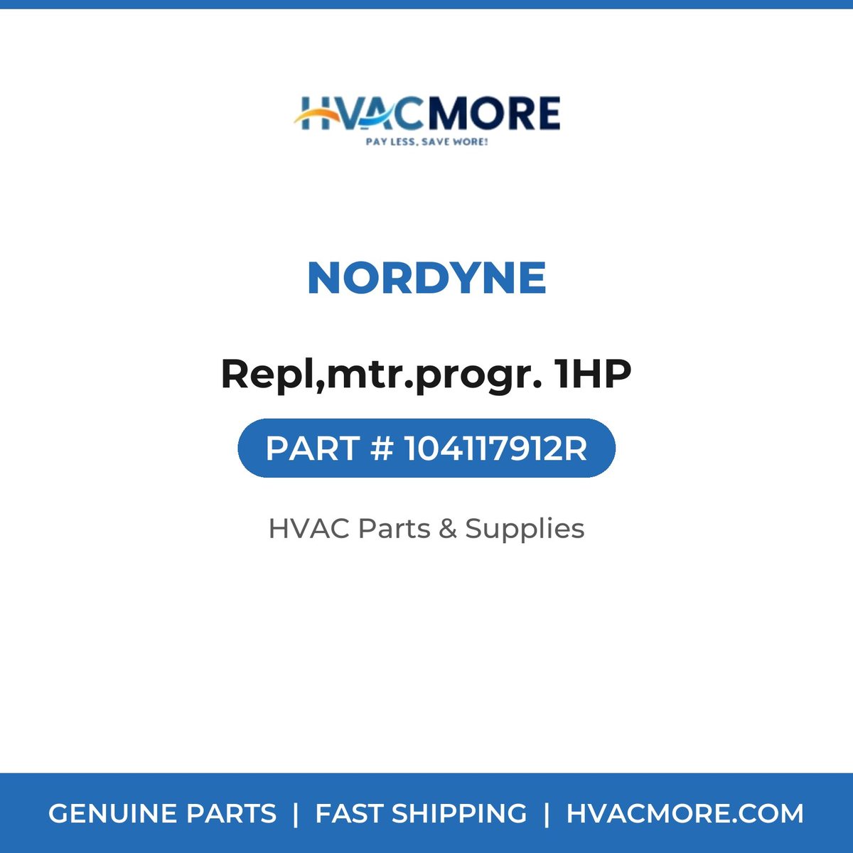 Nordyne Repl,mtr.progr. 1HP 104117912R