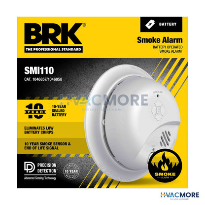 BRK 10-YEAR Battery Smoke Alarm (6 Pack) 1046859