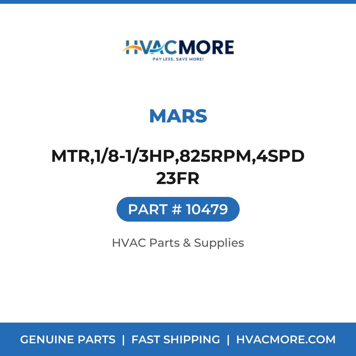MARS MTR,1/8-1/3HP,825RPM,4SPD 23FR 10479