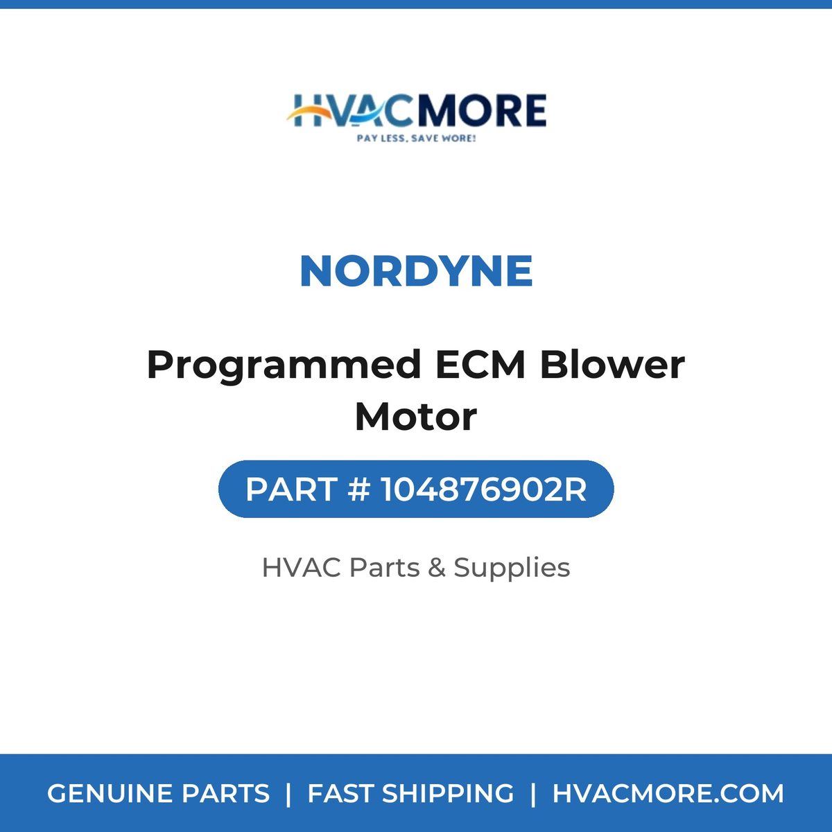 Nordyne Programmed ECM Blower Motor 104876902R
