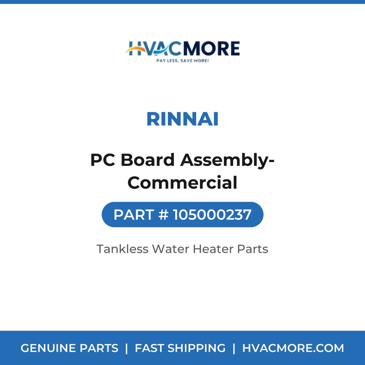 Rinnai PC Board Assembly-Commercial 105000237