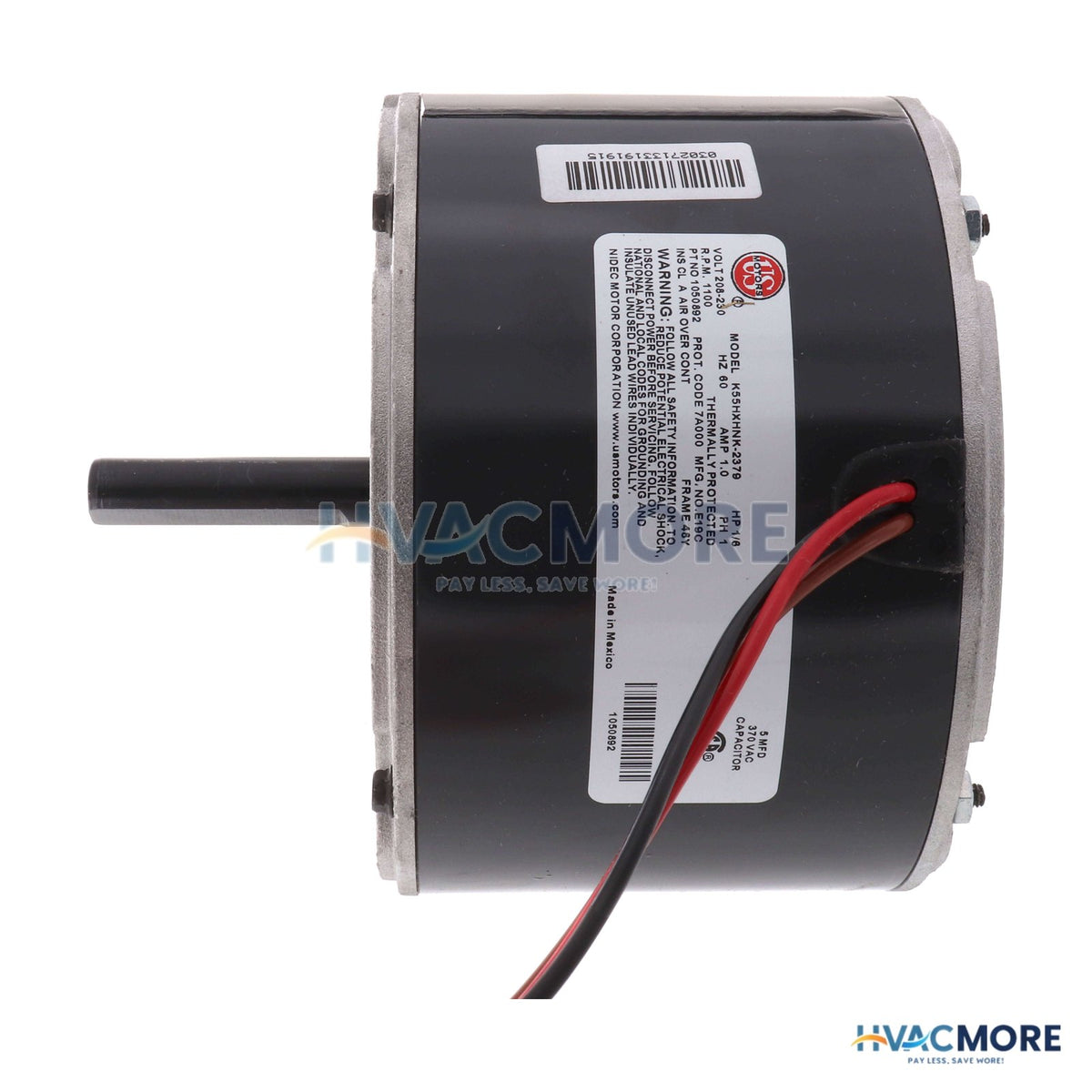 Heil Quaker (ICP) 1 Phase, 1100 RPM Condenser Motor, 1/6 HP (208/230V) 1050892