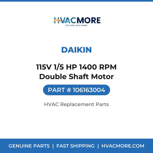 Daikin 115V 1/5 HP 1400 RPM Double Shaft Motor 106163004