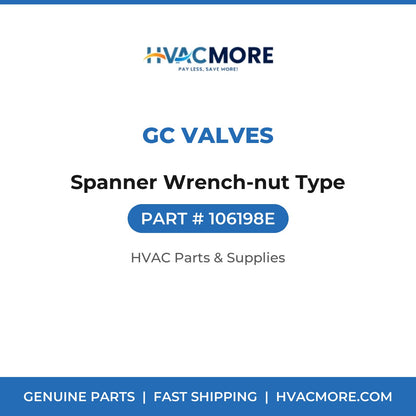 GC Valves Spanner Wrench-nut Type 106198E