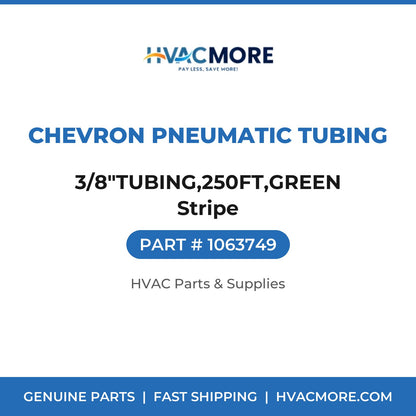 Chevron Pneumatic Tubing 3/8"TUBING,250FT,GREEN Stripe 1063749