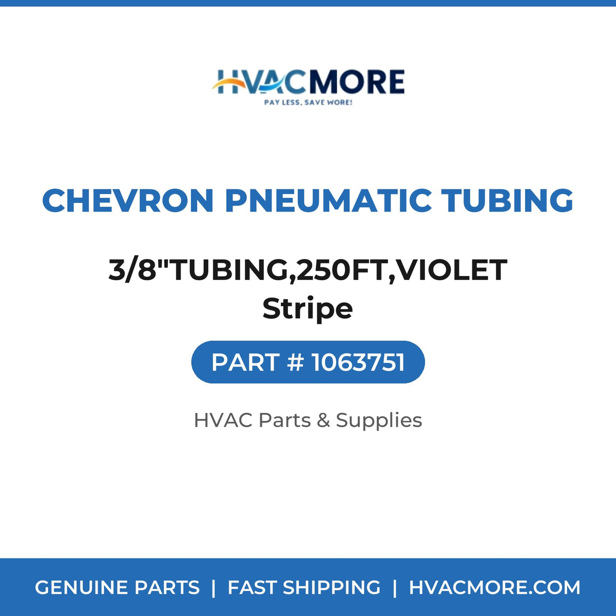 Chevron Pneumatic Tubing 3/8"TUBING,250FT,VIOLET Stripe 1063751