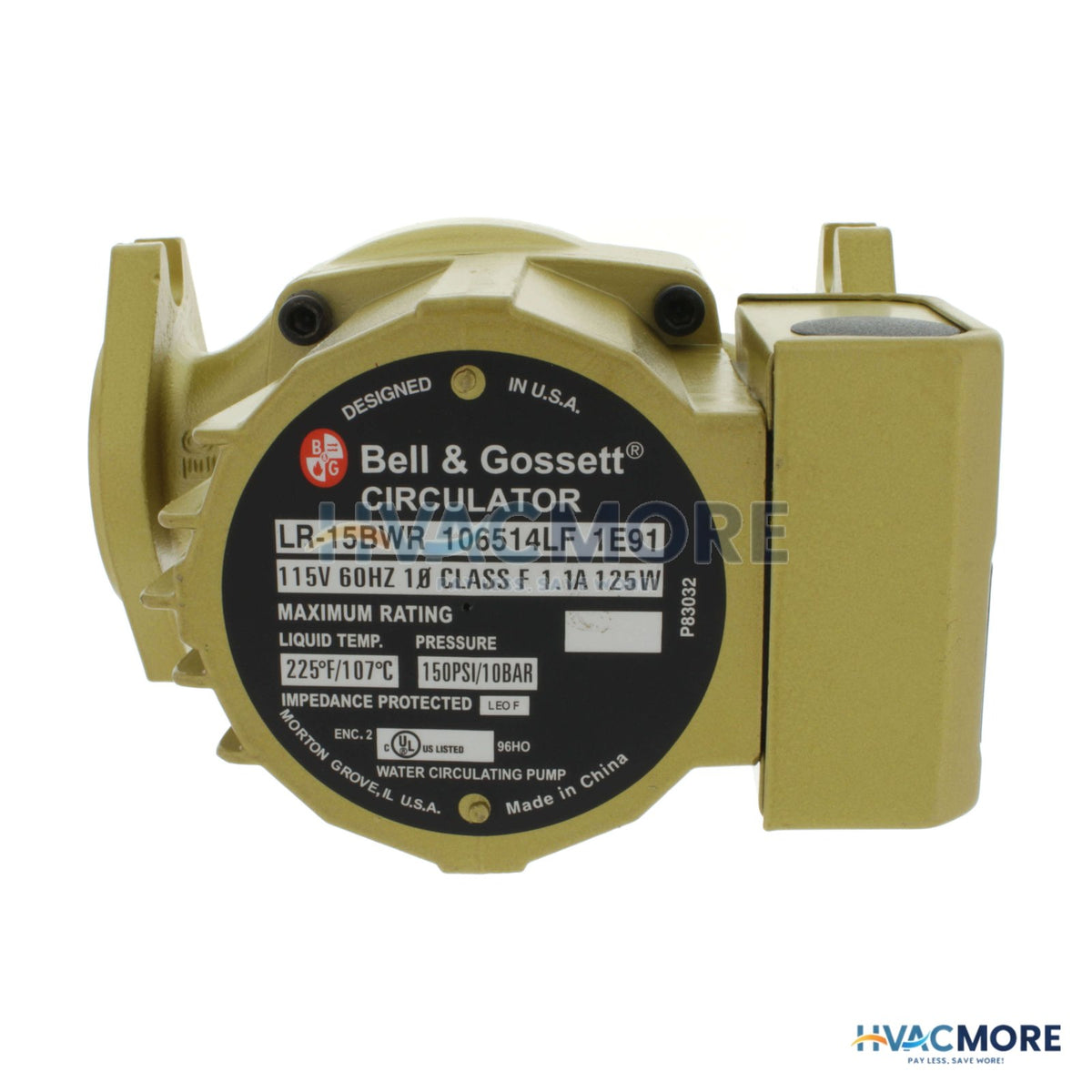 Bell & Gossett 1/12 HP, LR-15B Bronze Circulator Pump 106514LF
