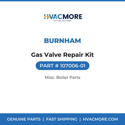 Burnham Gas Valve Repair Kit 107006-01