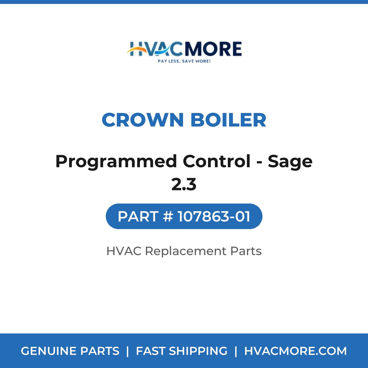 Crown Boiler Programmed Control - Sage 2.3 107863-01