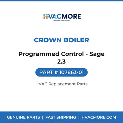 Crown Boiler Programmed Control - Sage 2.3 107863-01