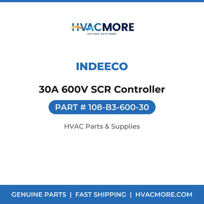 Indeeco 30A 600V SCR Controller 108-B3-600-30