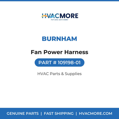 Burnham Fan Power Harness 109198-01