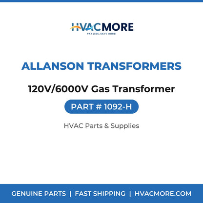 Allanson Transformers 120V/6000V Gas Transformer 1092-H