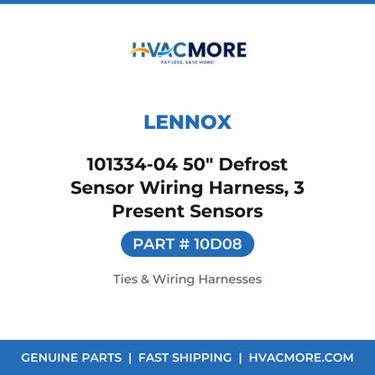 Lennox 101334-04 50" Defrost Sensor Wiring Harness, 3 Present Sensors 10D08