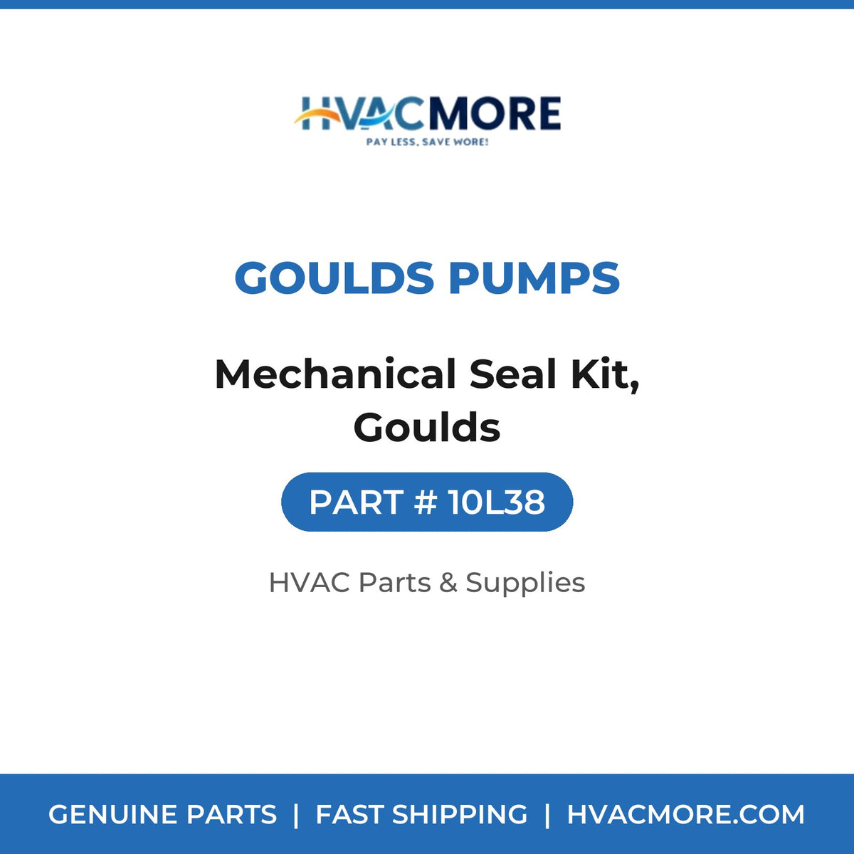Goulds Pumps Mechanical Seal Kit, Goulds 10L38