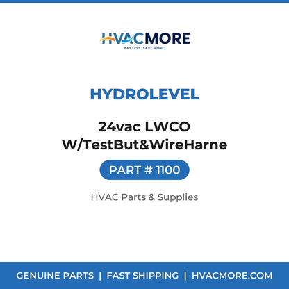 Hydrolevel 24vac LWCO W/TestBut&WireHarne 1100