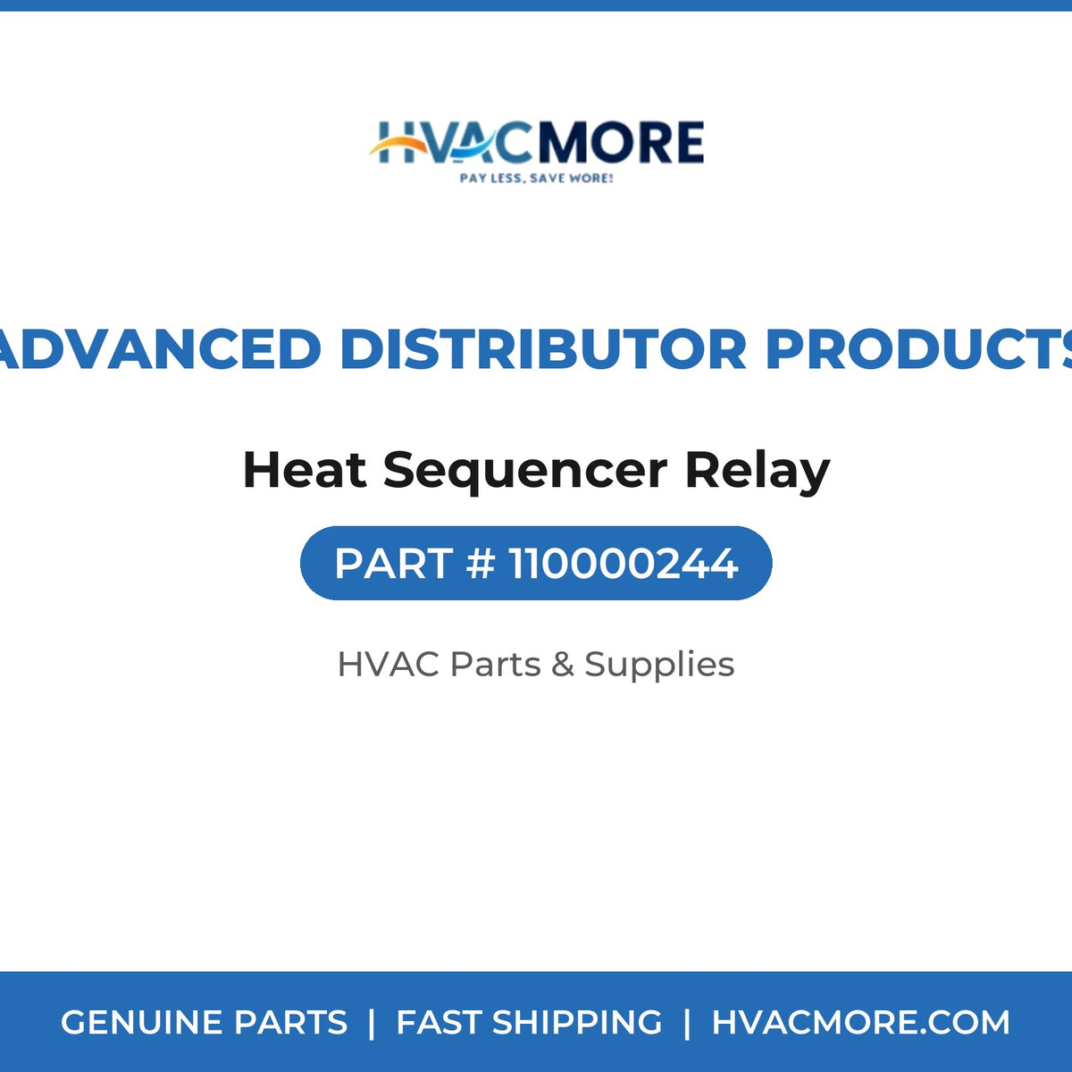 Advanced Distributor Products Heat Sequencer Relay 110000244