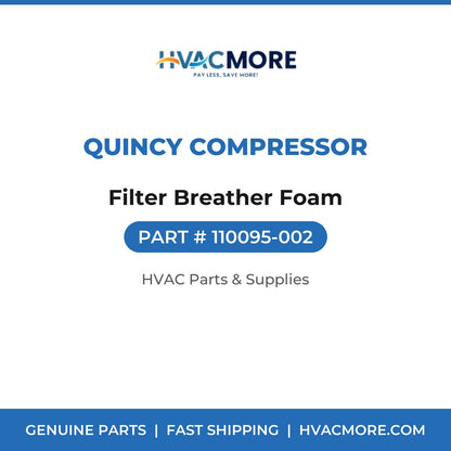 Quincy Compressor Filter Breather Foam 110095-002