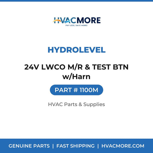Hydrolevel 24V LWCO M/R & TEST BTN w/Harn 1100M