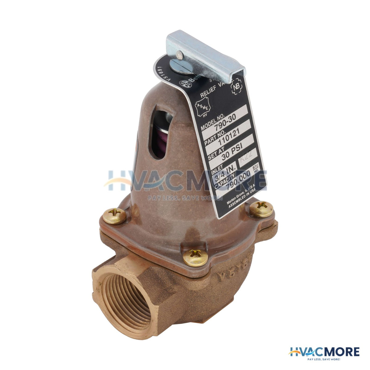 Bell & Gossett 3/4" 790-30 790K Relief Valve 110121