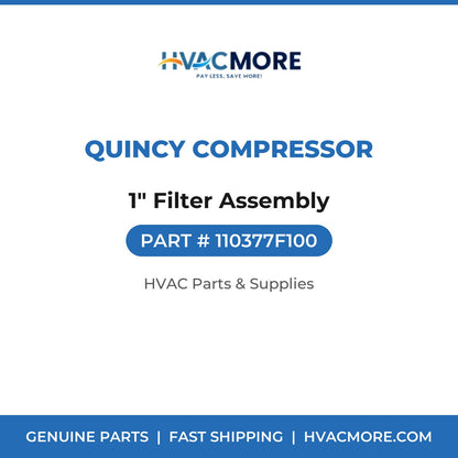 Quincy Compressor 1" Filter Assembly 110377F100
