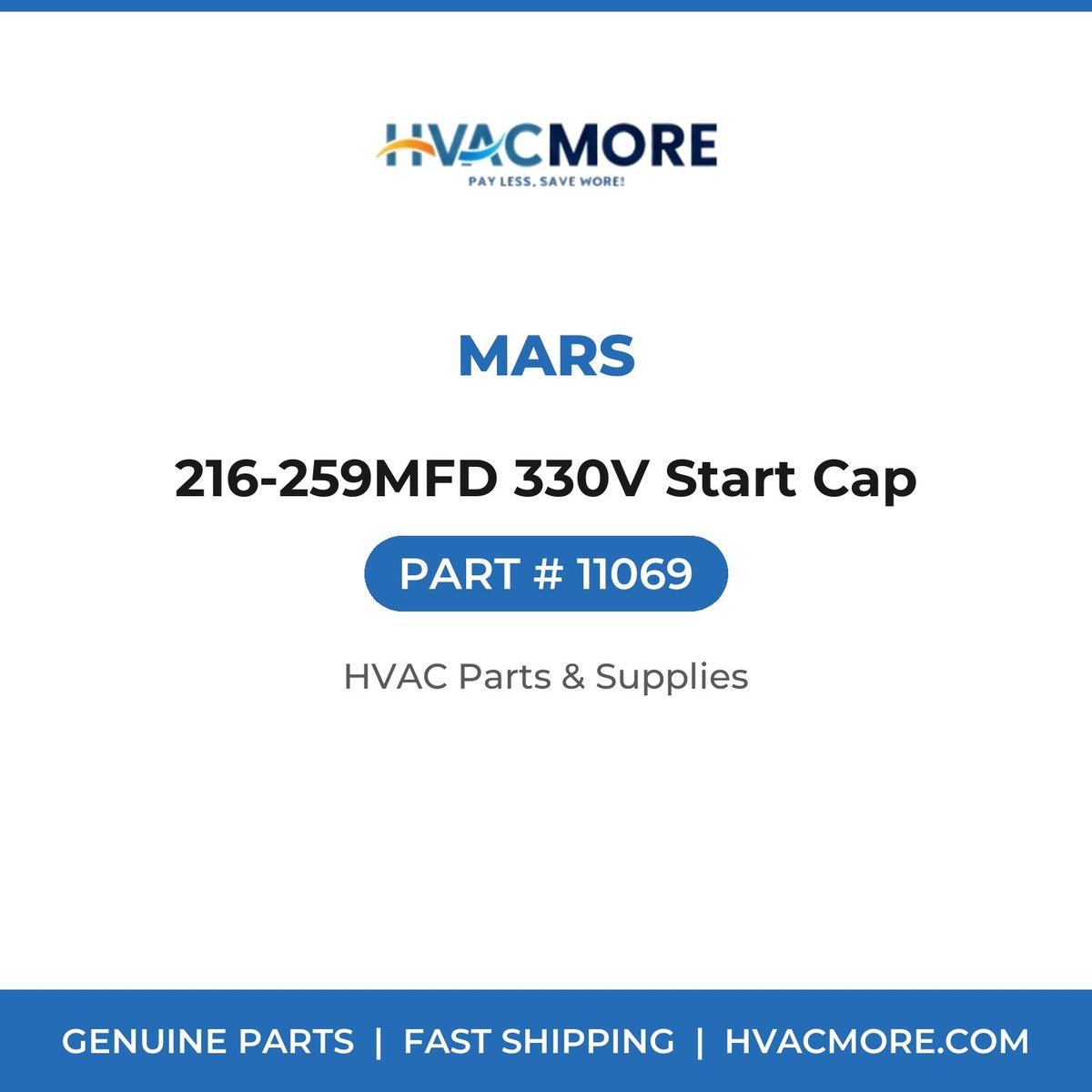 MARS 216-259MFD 330V Start Cap 11069