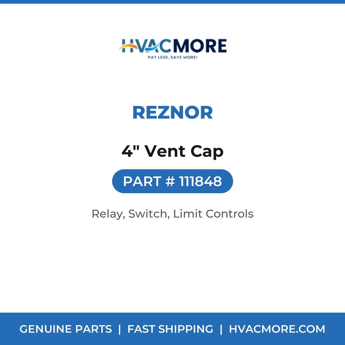 Reznor 4" Vent Cap 111848