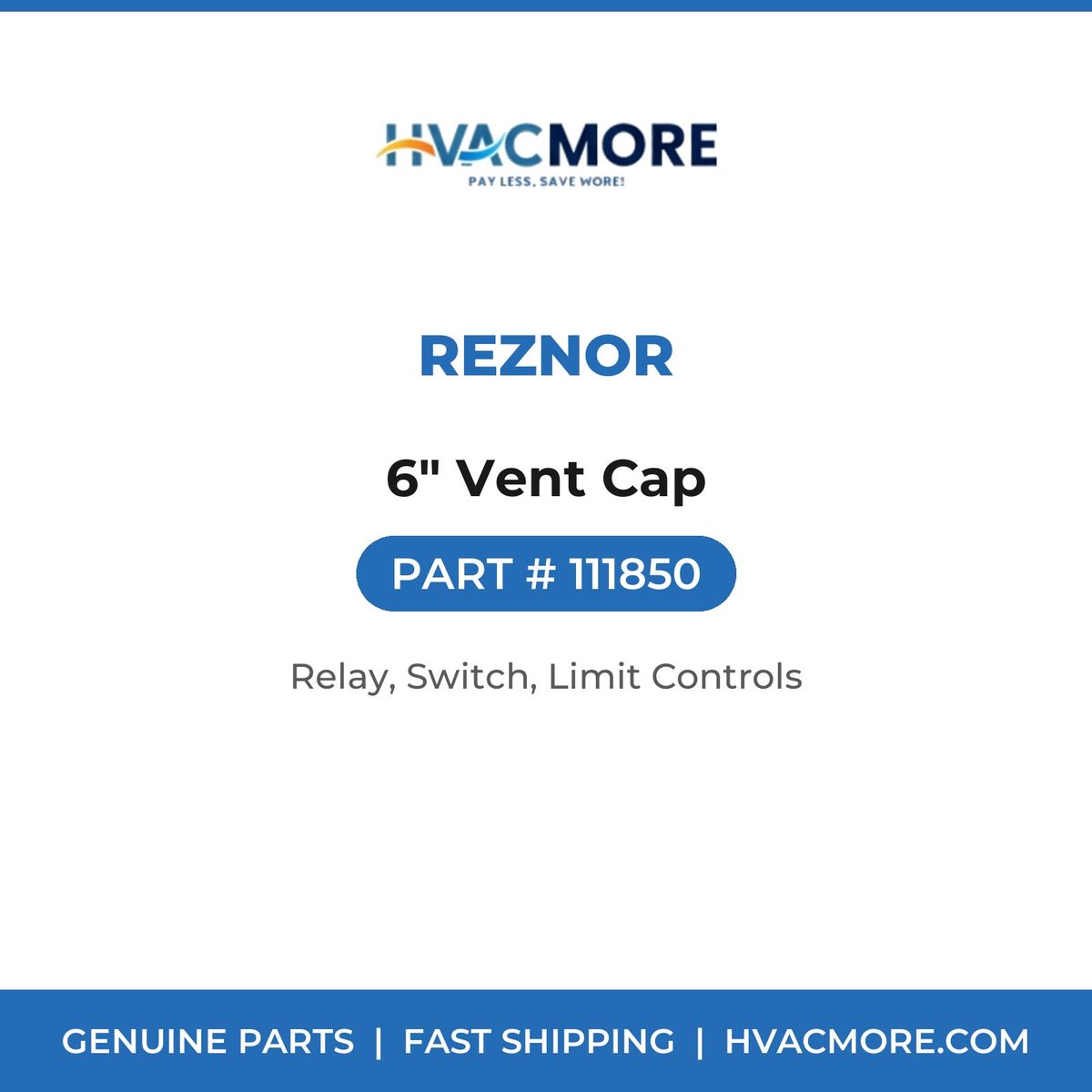 Reznor 6" Vent Cap 111850