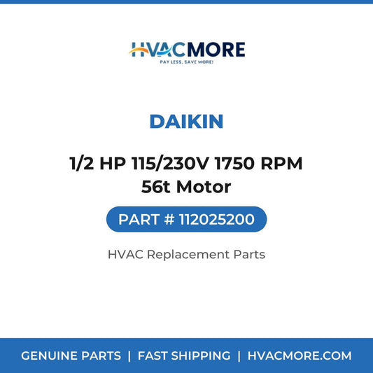 Daikin 1/2 HP 115/230V 1750 RPM 56t Motor 112025200
