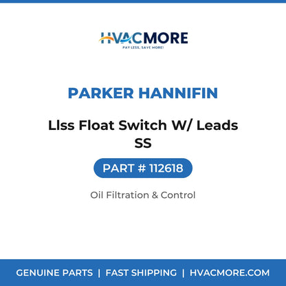 Parker Hannifin Llss Float Switch W/ Leads SS 112618