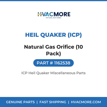 Heil Quaker (ICP) Natural Gas Orifice (10 Pack) 1162538