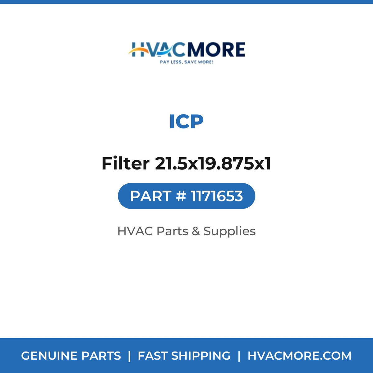 ICP Filter 21.5x19.875x1 1171653