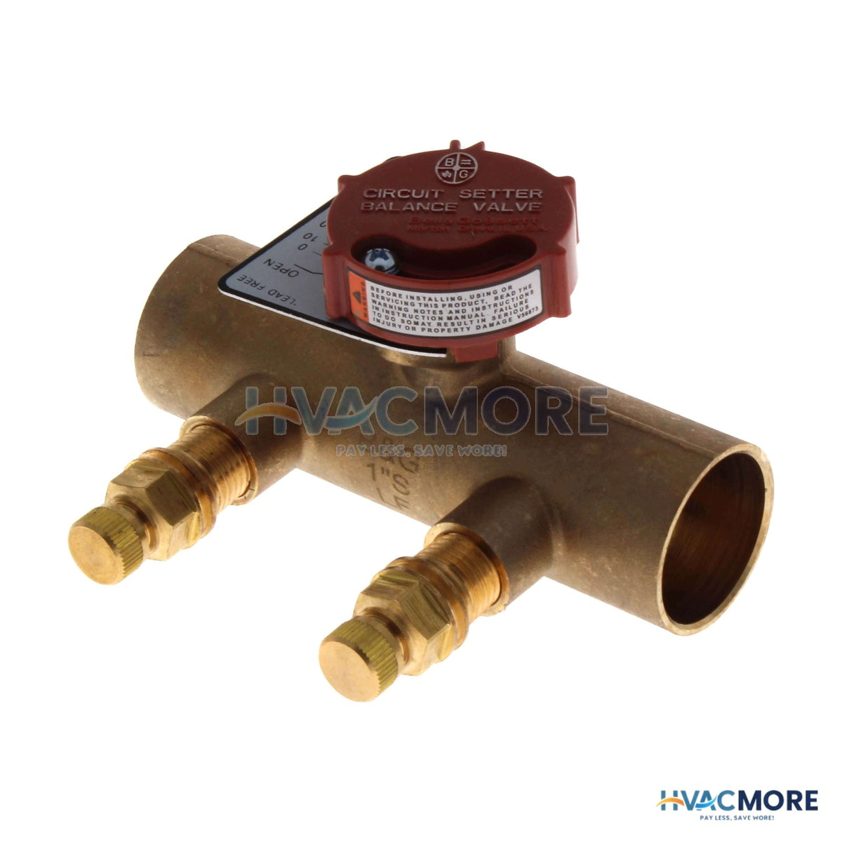 Bell & Gossett 1" Sweat CB-1S Circuit Setter Balance Valve Lead Free 117401LF