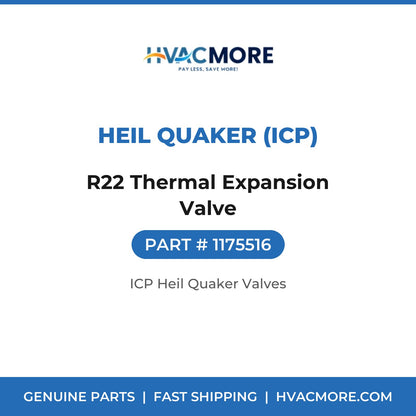 Heil Quaker (ICP) R22 Thermal Expansion Valve 1175516