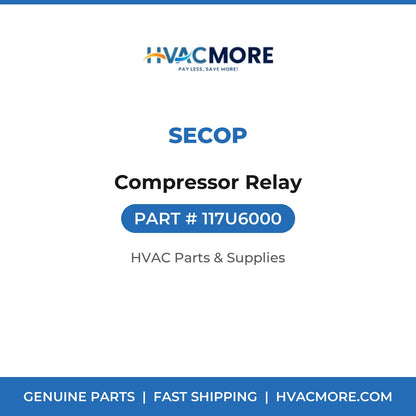 Secop Compressor Relay 117U6000